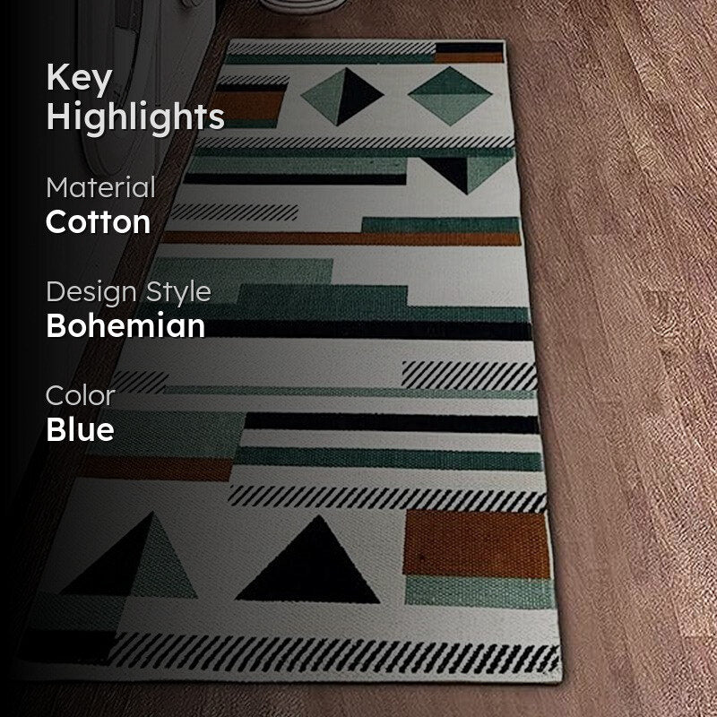 Ello Geometric Cotton Runner Rug media 2
