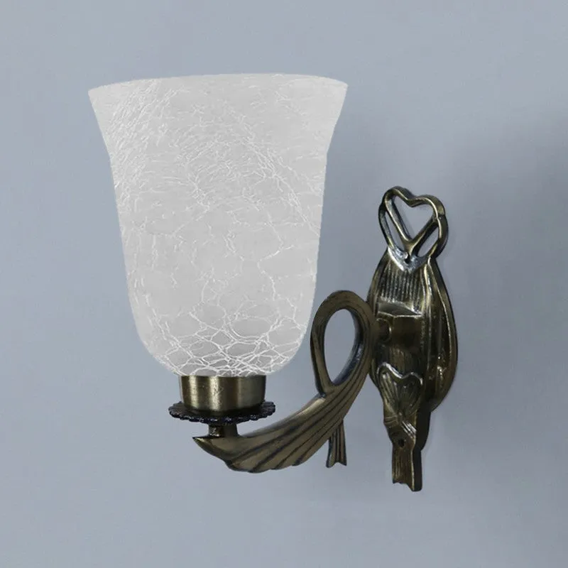Crystal Bloom Antique Base Glass Wall Lamp media 3
