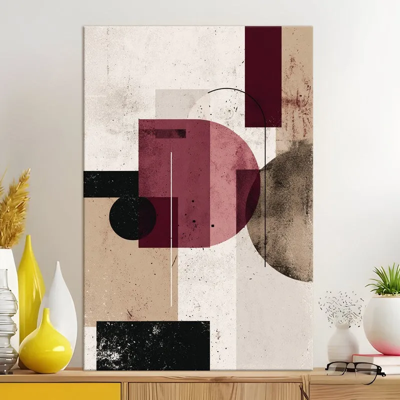 Muted Geometry Abstract Canvas Wall Art media 5