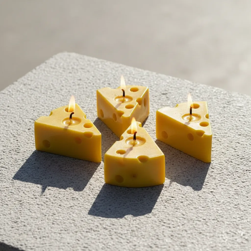 Yummy Cheese Cinnamon Scented Candle - Set Of Four media 1