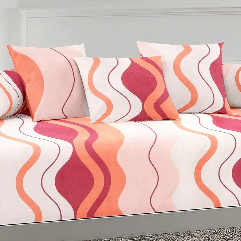 Canvaso Printed Diwan Set - Six Piece Set media 4