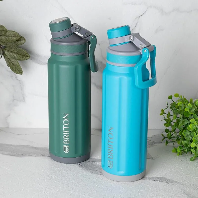 Aqua Alchemy Hot & Cold Thermos Water Bottle (Green & Blue, 750 mL Each) - Set Of Two media 1