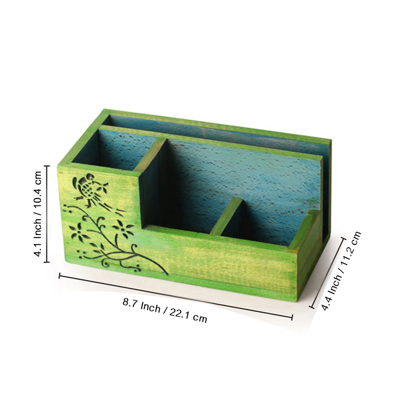 Natura Wooden Table Desk Organizer media 4
