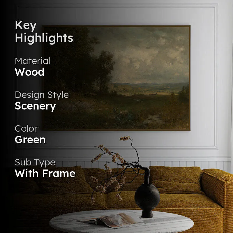 Melancholia Wood Wall Art With Frame - Black media 2
