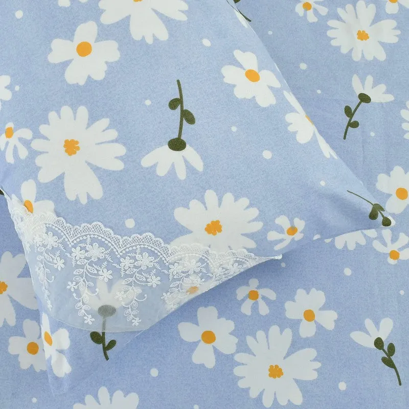 Orchid Dream Bedding Set (Blue) - Five Piece Set media 4
