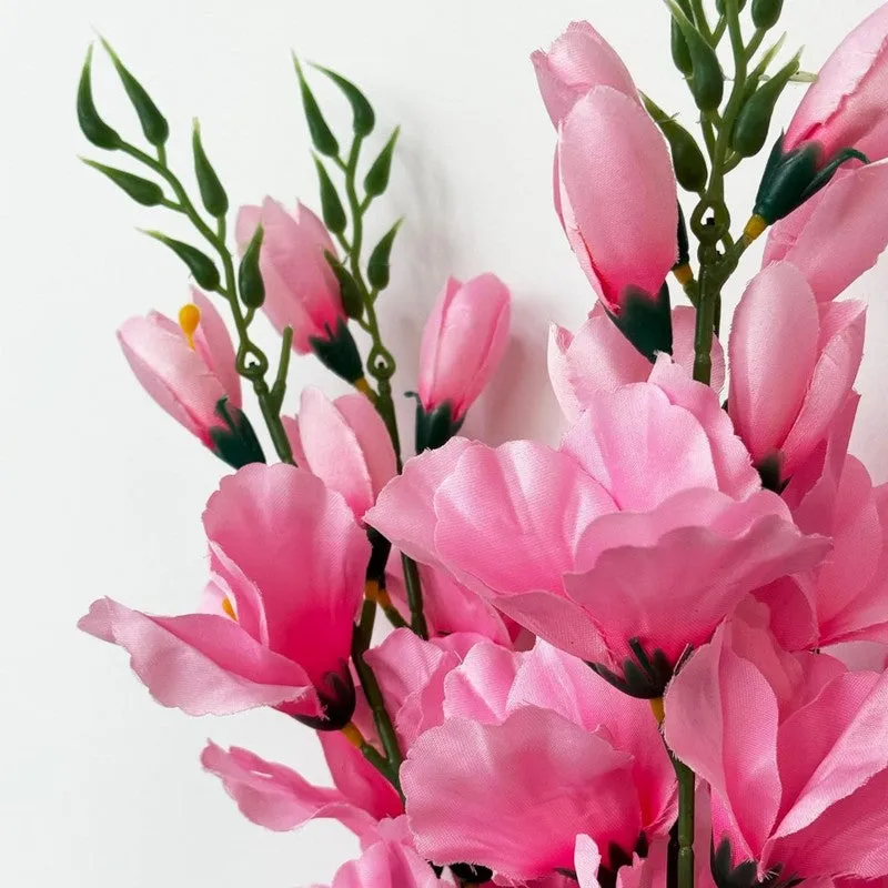 Bloomelle Artificial Flower (Pink) - Set Of Four media 6