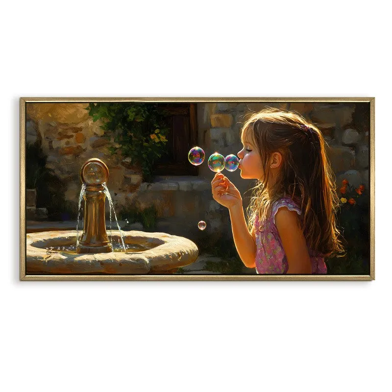 Childlike Canvas Wall Painting With Frame media 3