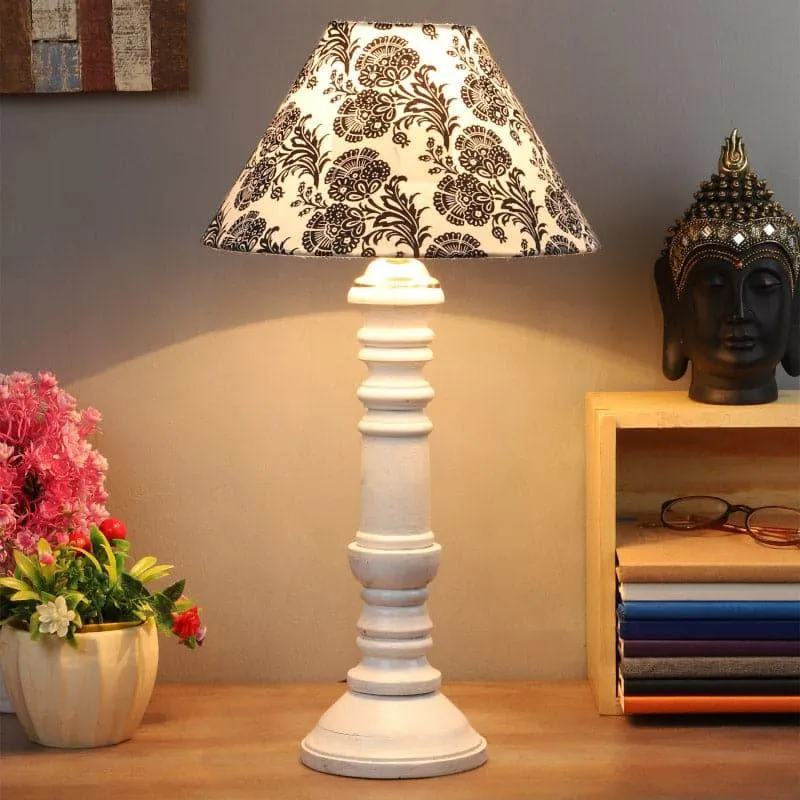 Filigree Araceli Fabric Table Lamp - Black,White media 1