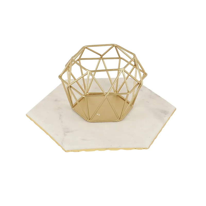 Marmore Hexa Marble Cake Stand With Server & Knife - Three Piece Set media 6