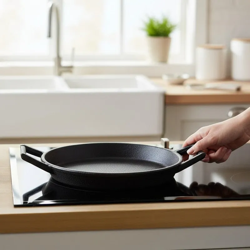 Flamedisk Cast Iron Shallow Dosa Tawa - 22 cm media 1