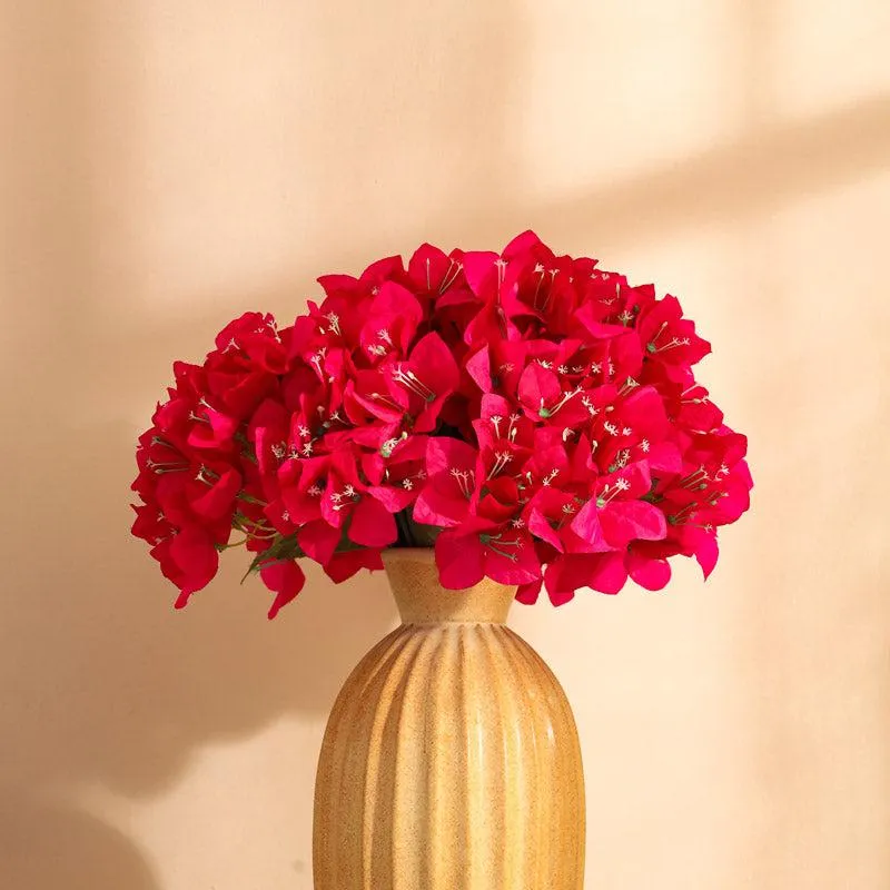 Artificial Realistic Bougainvillea Bouquet (Pink) - Set Of Two media 1