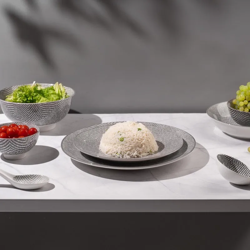 DineCrest Porcelain Dinner Set (Grey) - 35 Piece Set media 5