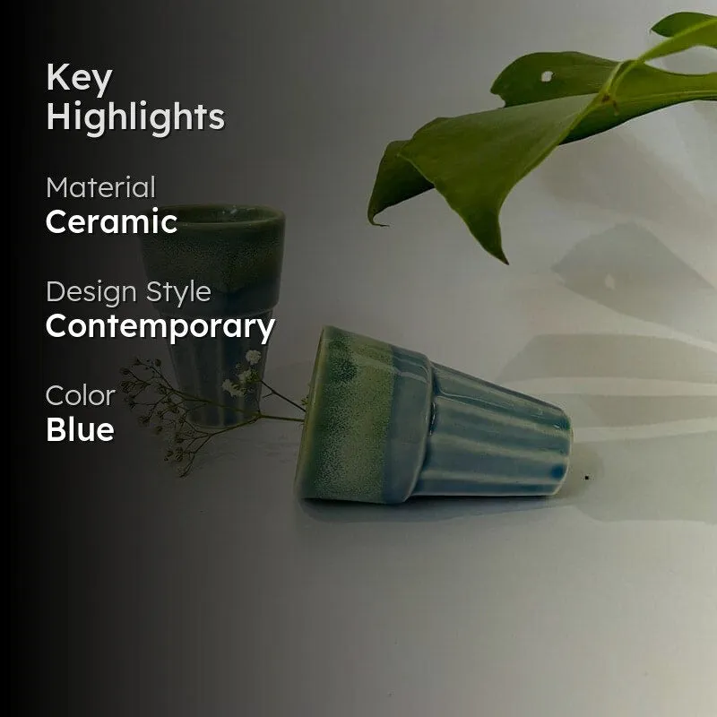 Hebe Ceramic Khullad Sky Blue - 150 ML media 2