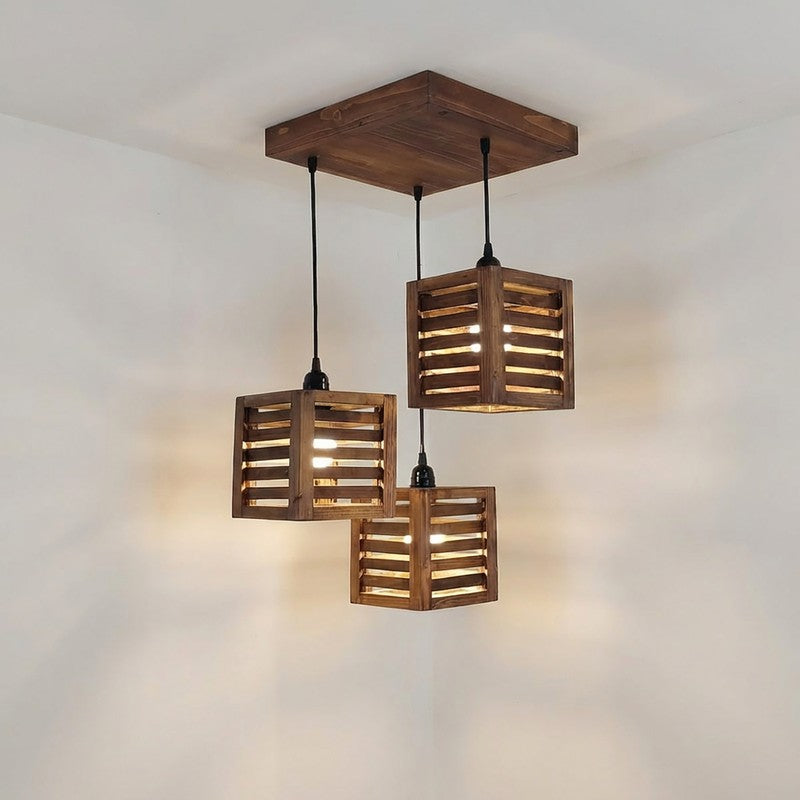 Ankaa Cluster Wooden Ceiling Lamp media 7