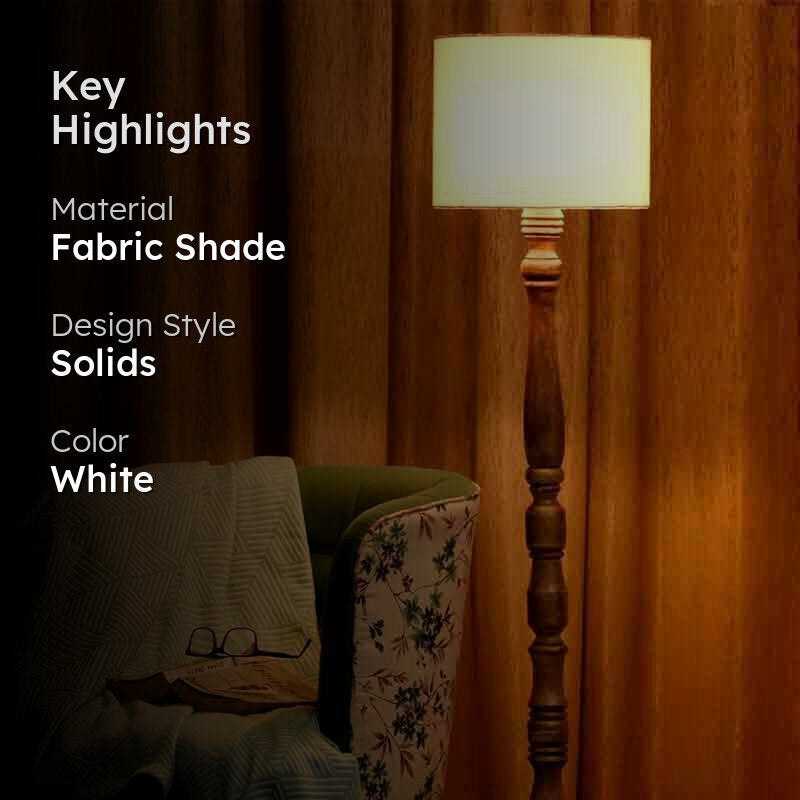 Braided Floor Lamp - White media 2