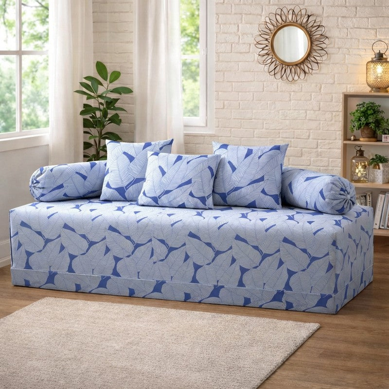 Breezae Printed Diwan Set - Six Piece Set