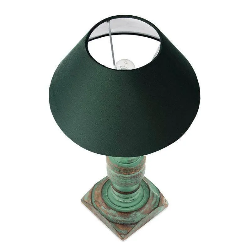 Fionna Carved Fabric Table Lamp - Green media 4