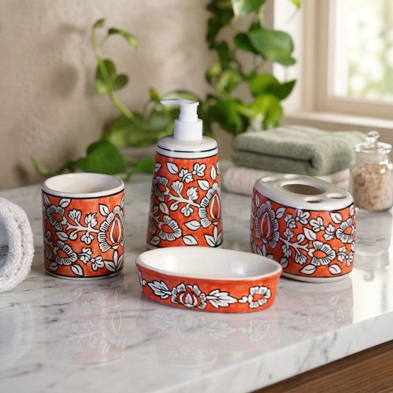 Bath Elegance Ceramic Bathroom Set - Four Piece Set