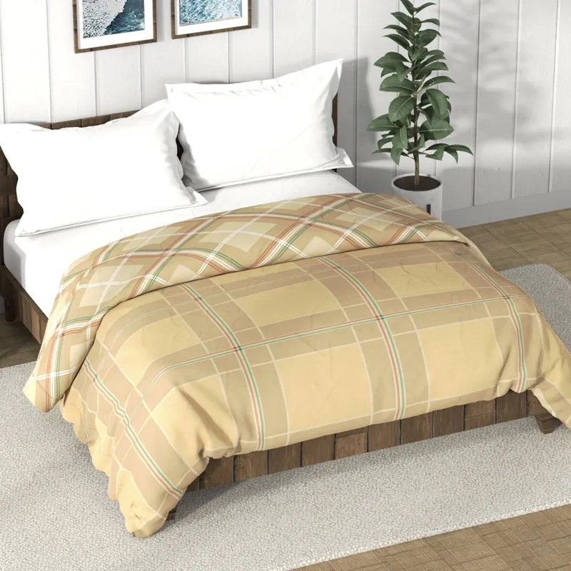 Nautica Plaid Reversible Comforter (Sand) - 130 GSM media 1