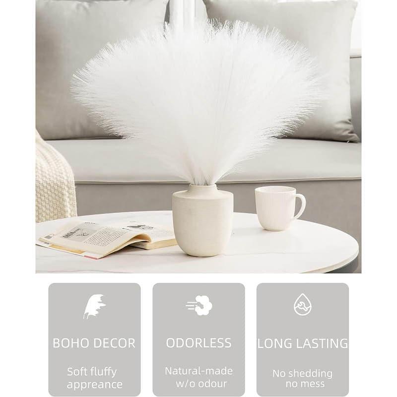 Faux Pampas Grass Sticks (45.7 cms) - White media 6