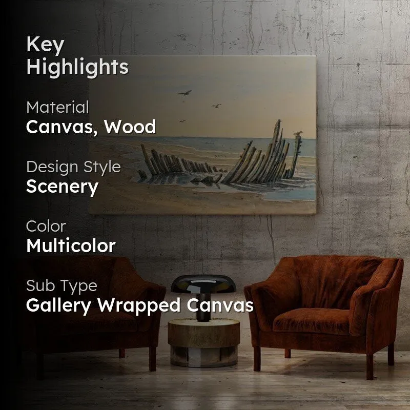 The Beachy Vibes Canvas Wall Painting - Gallery Wrap media 2