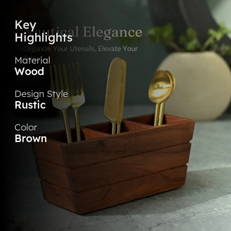 Juna Wooden Cutlery Holder media 2