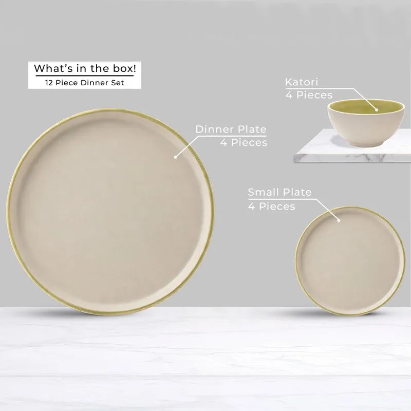 Aarunya Ceramic Dinner Set - 12 Piece Set media 3