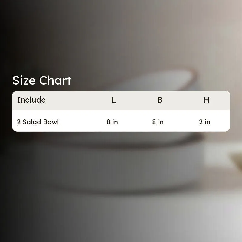 Salizo Ceramic Salad Bowl (700 mL Each ) - Set Of Two media 8