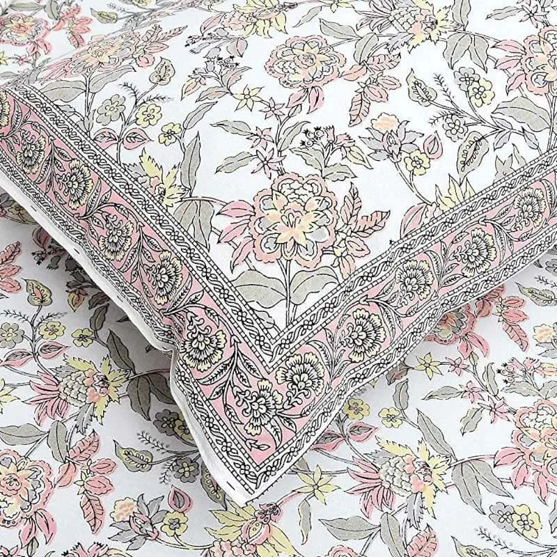 Floral Print Panache Cotton Bedsheet - 180 TC media 3