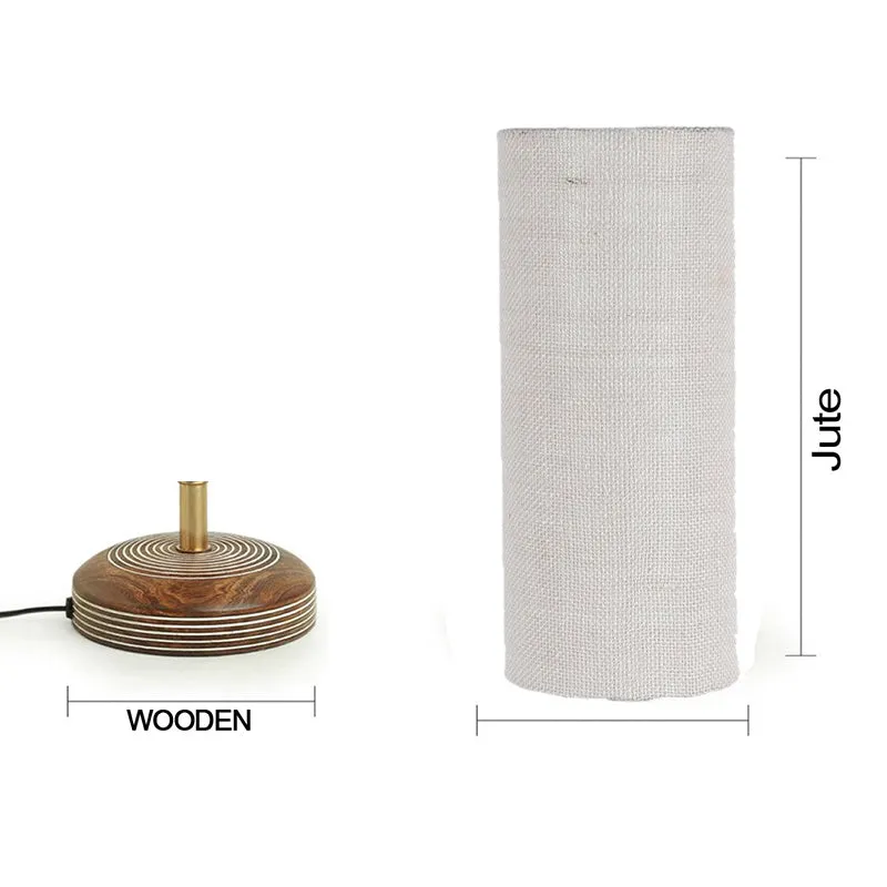 Savera Siera Fabric Table Lamp - Grey,Brown media 7