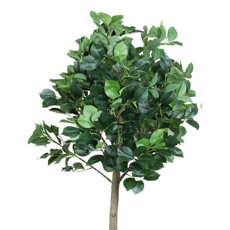 Artificial Topiary Camelia Leaf Plant With Black Fiber Pot - 5 Feet media 5