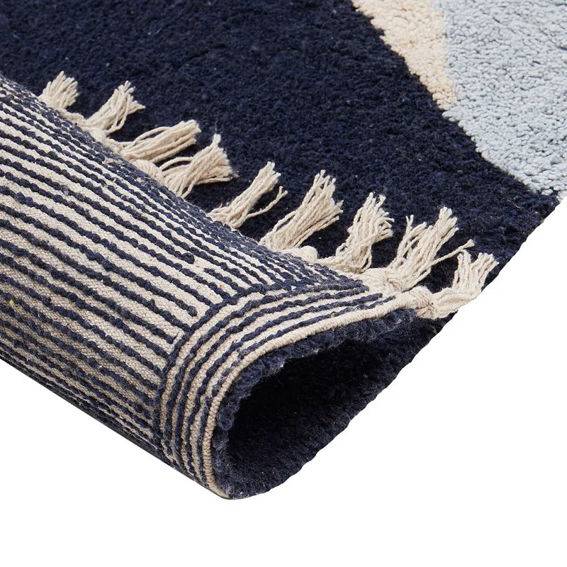 Abstracta Tufted Cotton Area Rug - Grey, Red media 5