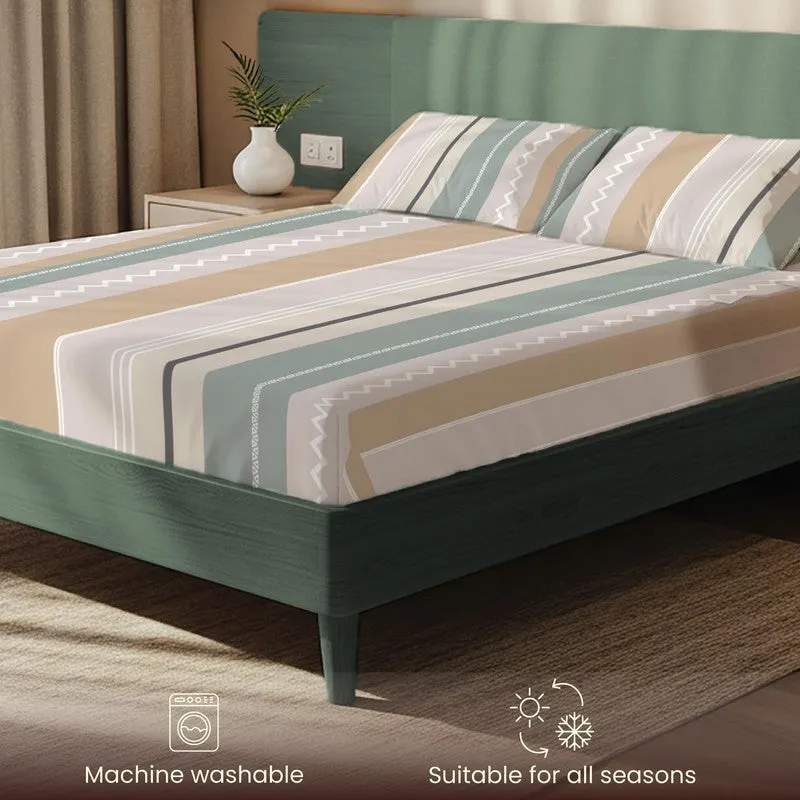 Mosaic Mirage Geometric Cotton Bedsheets (Multicolor) - 200 TC media 6