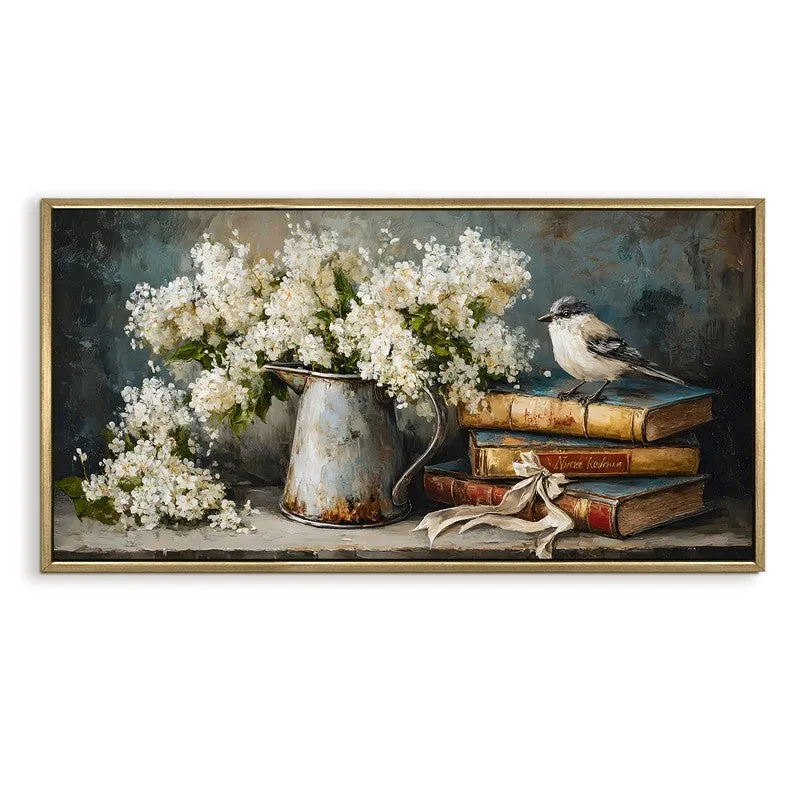 Silent Sparrow Canvas Wall Painting With Frame media 3