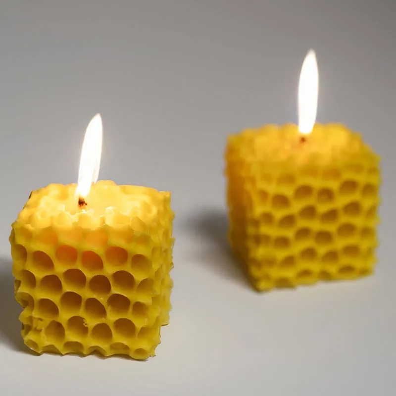Honeycomb Cinnamon Scented Candle - Set Of Two media 3