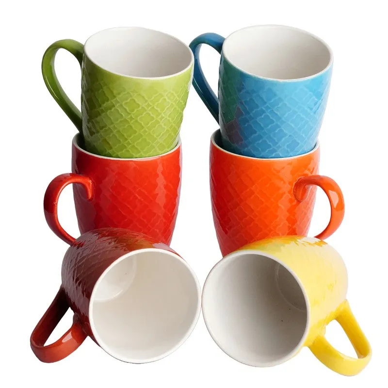 Adsinthe Ceramic Coffee Mug (300 mL Each) - Set Of Six media 5