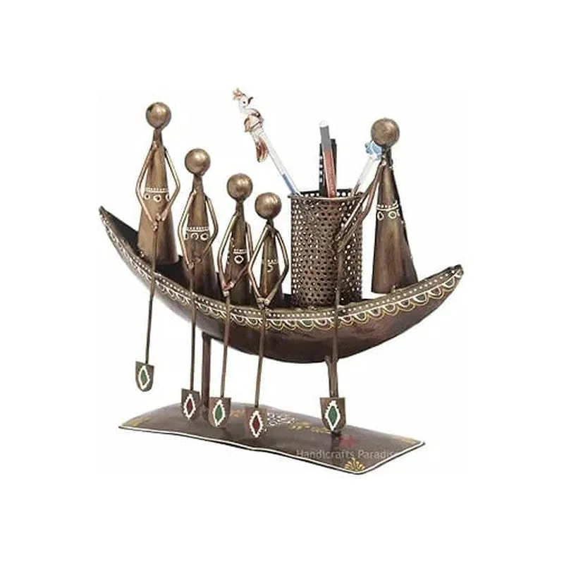 Iron Boat Pen Holder Showpieces media 4