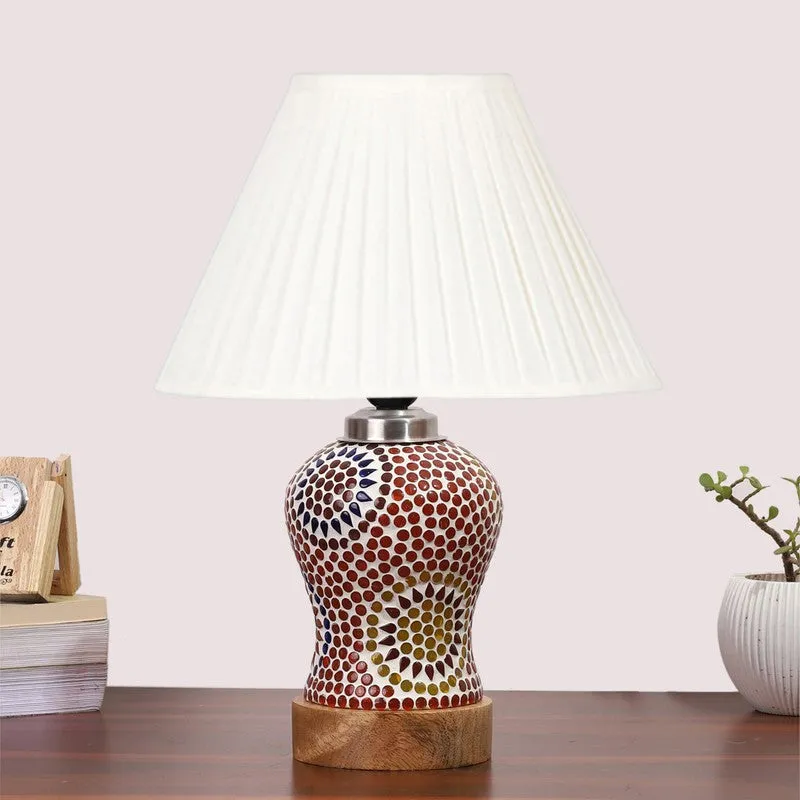 Aranya Pleatra Wooden Table Lamp - Multicolor media 4