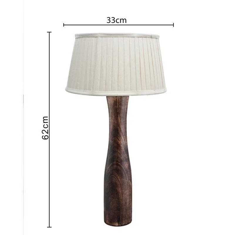 Harmony Glimpse Fabric Table Lamp With Pleated Shade - Beige,Brown media 5