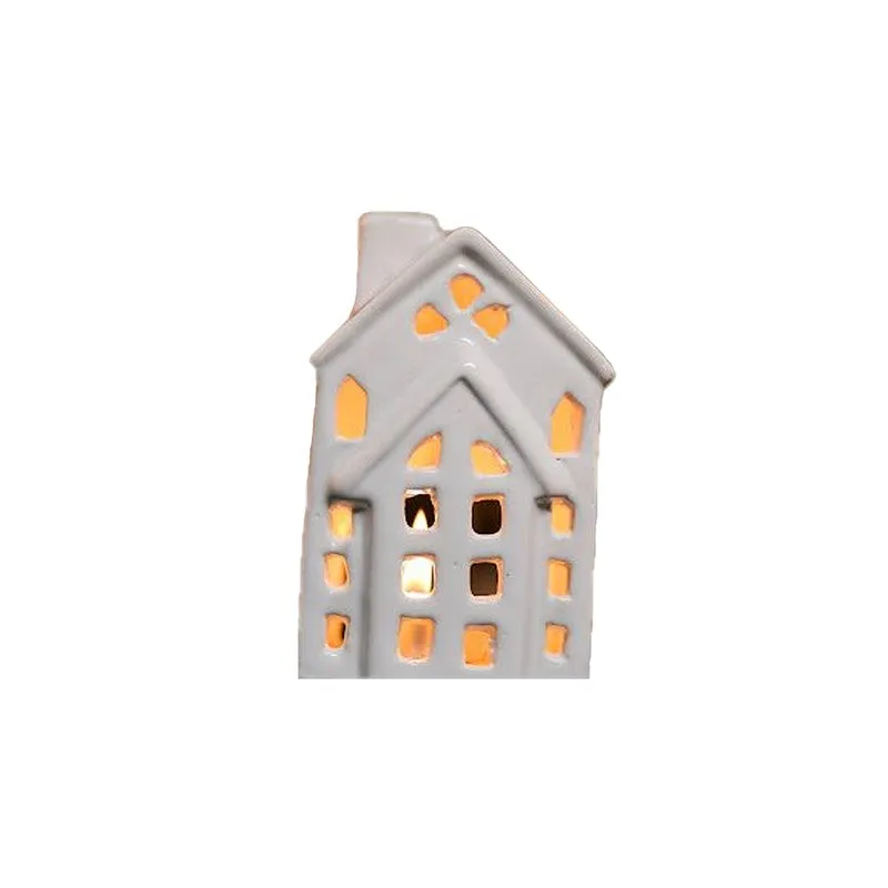 Christmas House Tealight Holder - Two Piece Set media 3