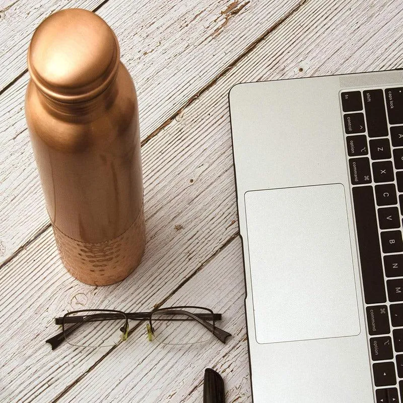 Jiva Hammered Copper Water Bottle - 1000 mL media 5
