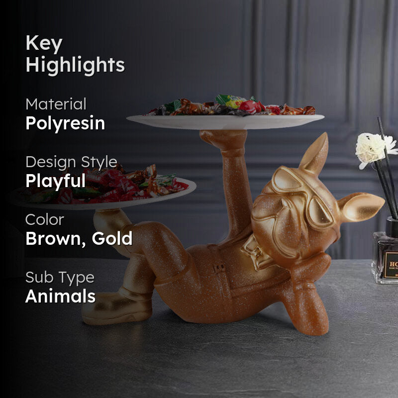 Chester Chic Painted Polyresin Show Piece - Brown media 2