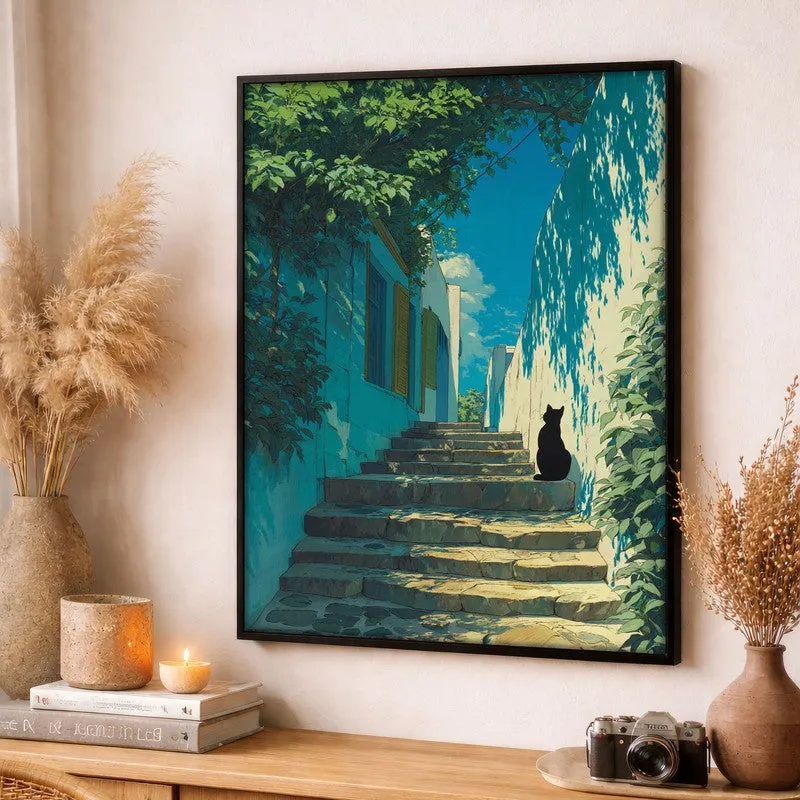 Shadow Play Canvas Wall Painting - Black Frame media 3