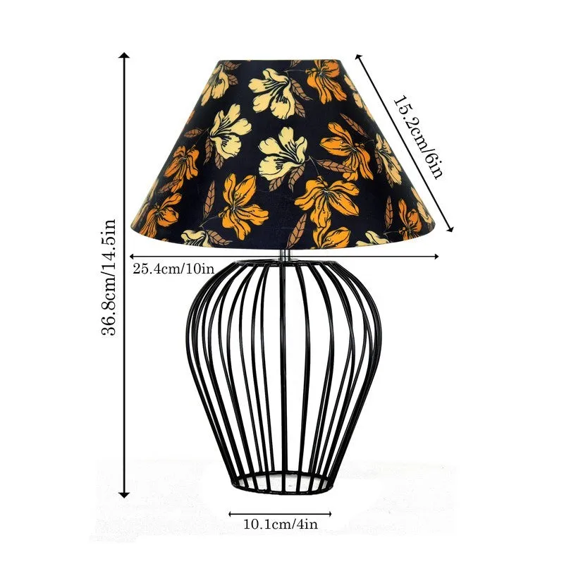 EarthAura Rustic Desk Metal Table Lamp - Multicolor media 7