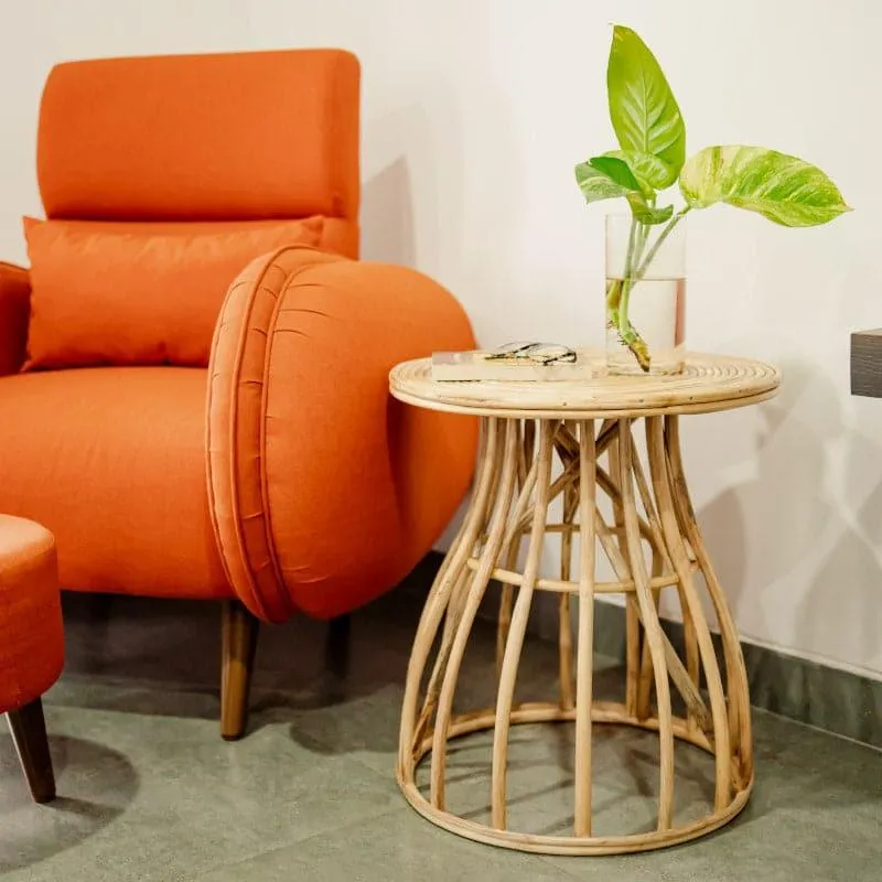 Nereus Rattan Accent Table media 1