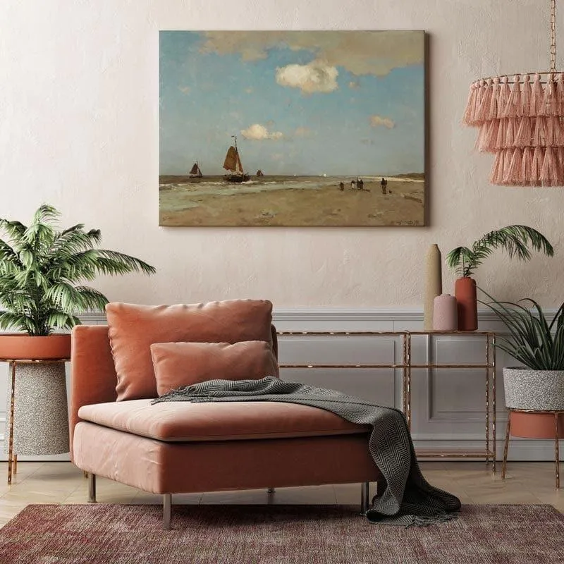 The Beach Scene Canvas Painting - Gallery Wrap media 3