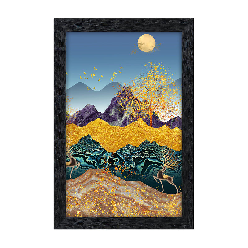 Glittery Landscape Wall Painting media 5