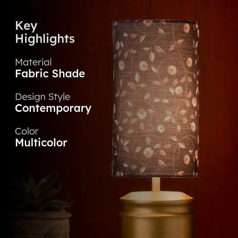 Twining Vines Fabric Table Lamp - Multicolor media 2
