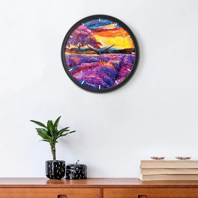 Lavender Fields Wall Clock media 1