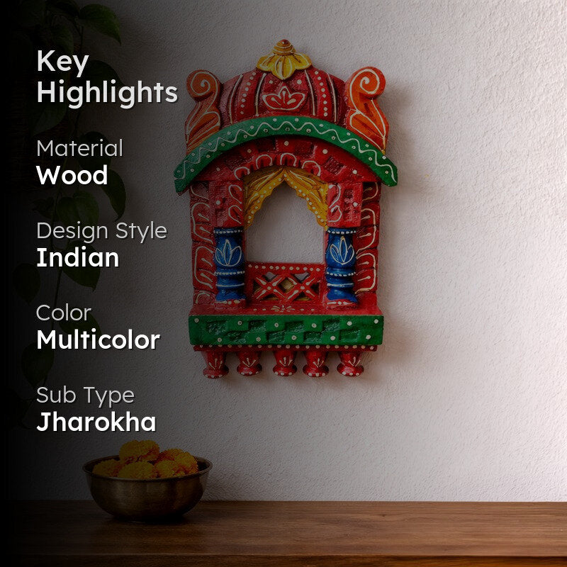 Royal  Jharokha Wooden Wall Accents media 2